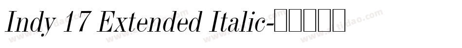 Indy 17 Extended Italic字体转换